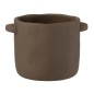 Pot en céramique marron 18x14.5x12.5 cm Pot en céramique marron 18x14.5x12.5 cm