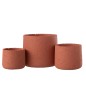 Cache-pot en céramique orange 12x12x10 cm Cache-pot en céramique orange 12x12x10 cm