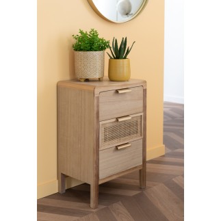 Vaso di fiori in ceramica ocra su gambe 14x14x13,5 cm