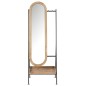Miroir sur pied avec étagère en bois marron 60x40x170 cm Miroir sur pied avec étagère en bois marron 60x40x170 cm