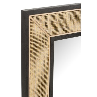 Miroir carré en Verre Noir 80,5x3,5x80,5cm