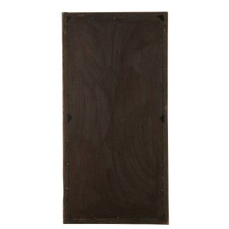 Espejo de pared rectangular de madera marrón de 176x90x8 cm.