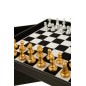 Boite de jeux de cartes et échecs en bois noir 35x35x10 cm Boite de jeux de cartes et échecs en bois noir 35x35x10 cm