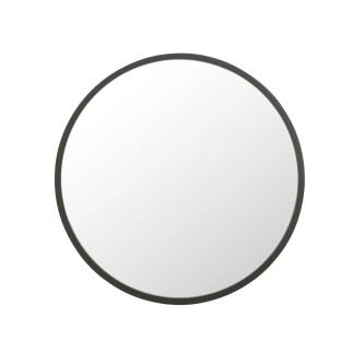 Miroir en métal noir 80x80 cm