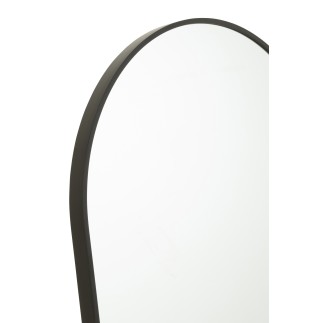 Miroir sur pied en verre noir 50x150 cm