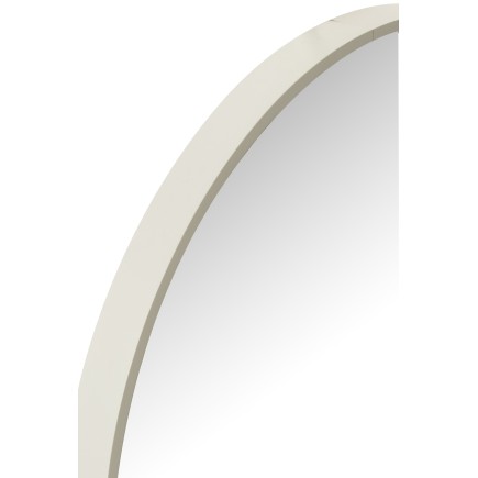 Miroir rond en verre et métal blanc L90*l90*H3cm