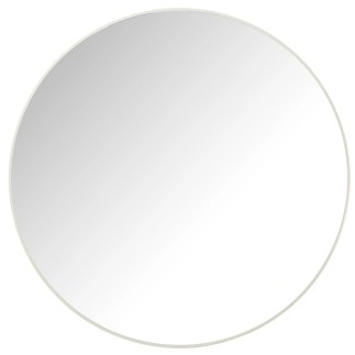Miroir rond en verre et métal blanc L90*l90*H3cm
