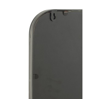 Espejo rectangular de metal negro de 120x3x40 cm.