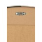 Espelho redondo em madeira e metal preto L90xl90xH3cm Espelho redondo em madeira e metal preto L90xl90xH3cm