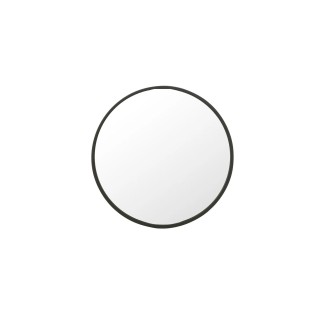 Miroir rond en métal noir D.50 cm