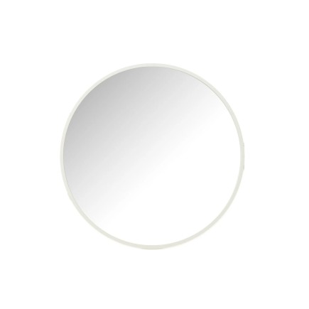 Miroir rond en verre et métal blanc D.40cm