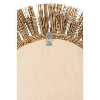 Miroir rond avec cadre en herbes naturelle D.66 cm