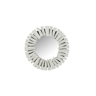 Espejo de madera blanca de 46x3x46 cm