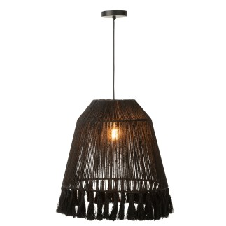 Lampe suspendue en jute noir 53x53x53 cm