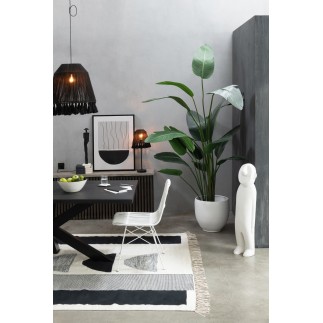 Lampe suspendue en jute noir 53x53x53 cm