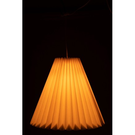 Lampada a sospensione a fisarmonica in carta bianca 37x37x29 cm