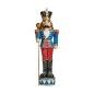 Figura Decorativa Cascanueces Azul Luz LED Poliresina 20 x 92 x 28 cm