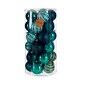 Lot de boules de Noël Bleu PVC 8 x 9 x 8 cm (4 Unités)