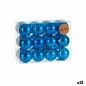 Set de Bolas de Navidad Azul Plástico (12 Unidades)