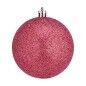 Lot de boules de Noël Rose Plastique Ø 8 cm (24 Unités)