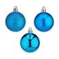 Lot de boules de Noël Bleu Plastique 5 x 6 x 5 cm (12 Unités)