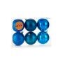 Lot de boules de Noël Bleu Plastique 7 x 8 x 7 cm (12 Unités)