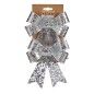 Lien Décorations de Noël Imprimé Argenté PVC 15 x 4 x 16 cm (12 Unités)