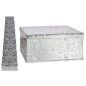 Set de boîtes décoratives Noël Argenté Carton (2 Unités)