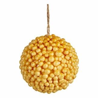 Boule de Noël Jaune Plastique 8 x 8 x 8 cm (24 Unités)