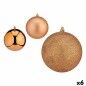Set di palline di Natale in plastica color rame 12 x 13 x 12 cm (6 pezzi)