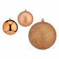 Set di palline di Natale in plastica color rame 12 x 13 x 12 cm (6 pezzi)