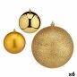 Lot de boules de Noël Doré Plastique 12 x 13 x 12 cm (6 Unités)