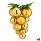 Bola de Navidad Uvas Grande Dorado Plástico 22 x 26 x 23 cm (8 Unidades)