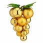 Bola de Navidad Uvas Grande Dorado Plástico 22 x 26 x 23 cm (8 Unidades)