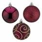 Lot de boules de Noël Violet Plastique 6 x 7 x 6 cm (30 Unités)