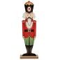 Figurine Décorative Casse-Noisette Blanc Noir Rouge Vert Bois 10 x 60 x 19 cm (6 Unités)
