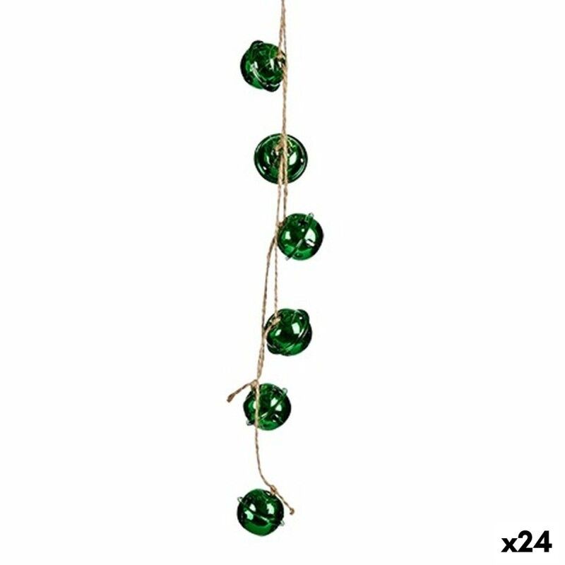 Adorno Navideño Cascabel Verde Plástico 58 x 3 x 3 cm (24 Unidades)