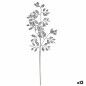 Branche Paillettes Argenté Métal Plastique 41 x 75 x 2,5 cm (12 Unités)