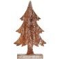 Figura Decorativa Árbol de Navidad Plateado Madera 5 x 39 x 21 cm (6 Unidades)