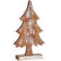 Figura Decorativa Árbol de Navidad Plateado Madera 5 x 39 x 21 cm (6 Unidades)