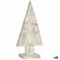 Figura Decorativa Árbol de Navidad Blanco Natural Madera 9 x 41,5 x 20 cm (12 Unidades)