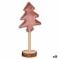 12 sapins de Noël en polyester rose 8 x 13 x 30 cm