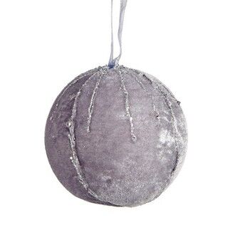 Lot de boules de Noël Polyester Argenté 8 x 8 x 8 cm (6 Unités)