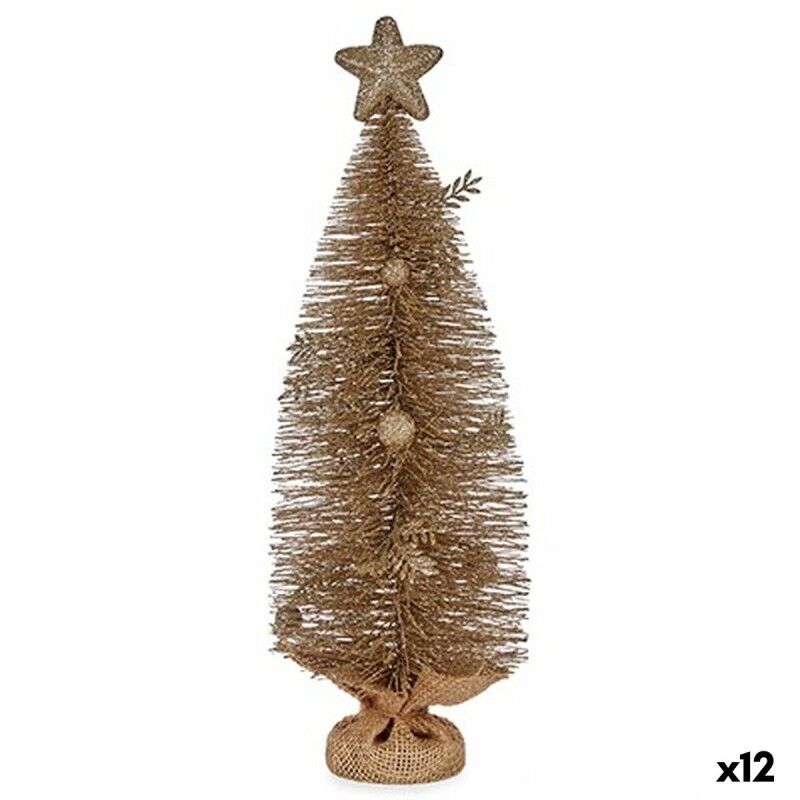 Albero di Natale champagne 23 x 14.5 x 46 cm (12 unità)