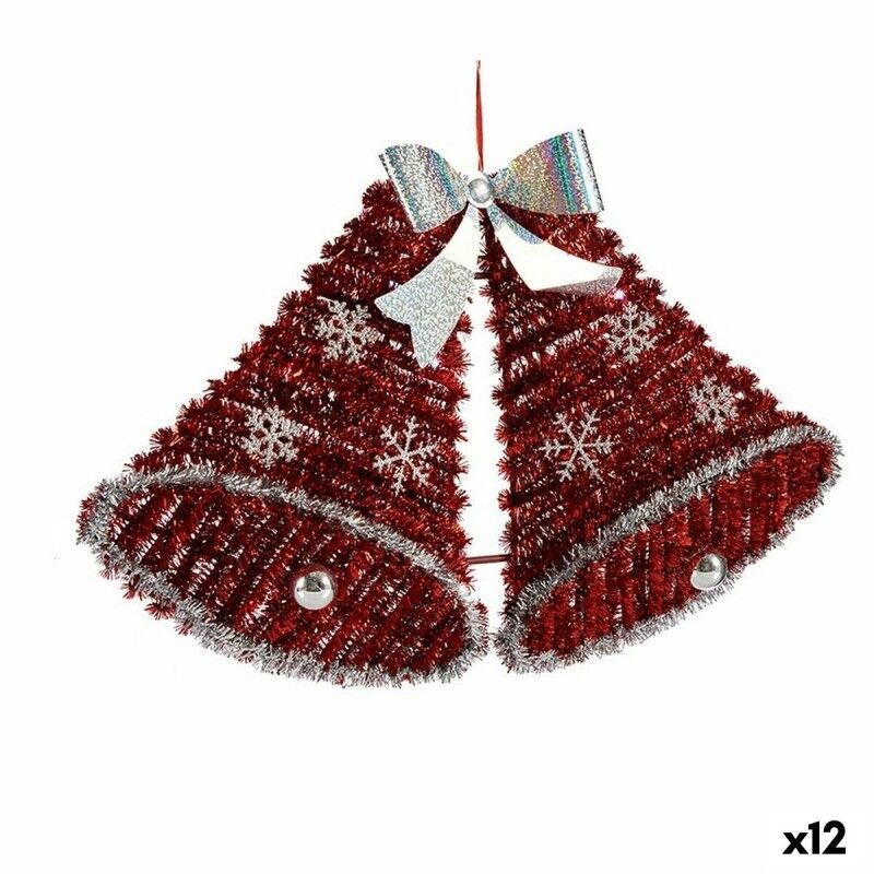 Décorations de Noël Pendentif Cloches guirlande Lumière LED Blanc Rouge 52 x 31,5 x 7,5 cm (12 Unités) Décorations de Noël Pendentif Cloches guirlande Lumière LED Blanc Rouge 52 x 31,5 x 7,5 cm (12 Unités)