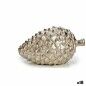 Figura Decorativa Piña de pino Plateado Cerámica 9 x 10 x 16 cm (18 Unidades)