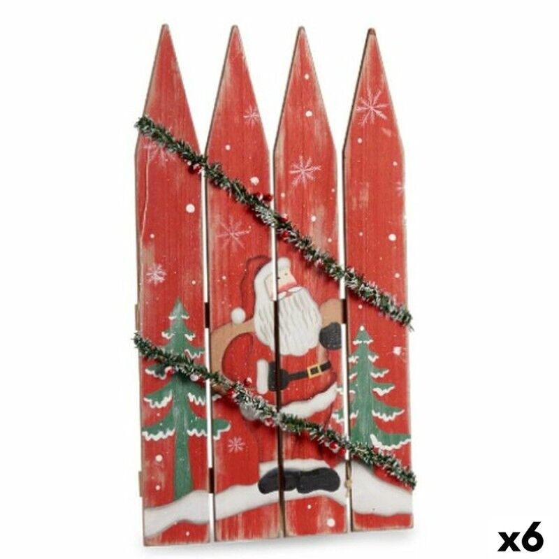 Décoration Suspendue Panneau Père Noël Lumière LED Rouge Plastique Bois MDF 34,7 x 4 x 60 cm (6 Unités) Décoration Suspendue Panneau Père Noël Lumière LED Rouge Plastique Bois MDF 34,7 x 4 x 60 cm (6 Unités)