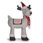 Figura Decorativa Reno de Navidad Rojo Gris 22 x 47 x 45 cm (4 Unidades)