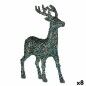 Figurine Décorative renne de noël Paillettes Bleu Doré Plastique 15 x 45 x 30 cm (8 Unités) Figurine Décorative renne de noël Paillettes Bleu Doré Plastique 15 x 45 x 30 cm (8 Unités)