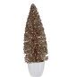 Statuetta decorativa Abete di Natale Menta champagne Plastica 10 x 33 x 10 cm (6 unità)